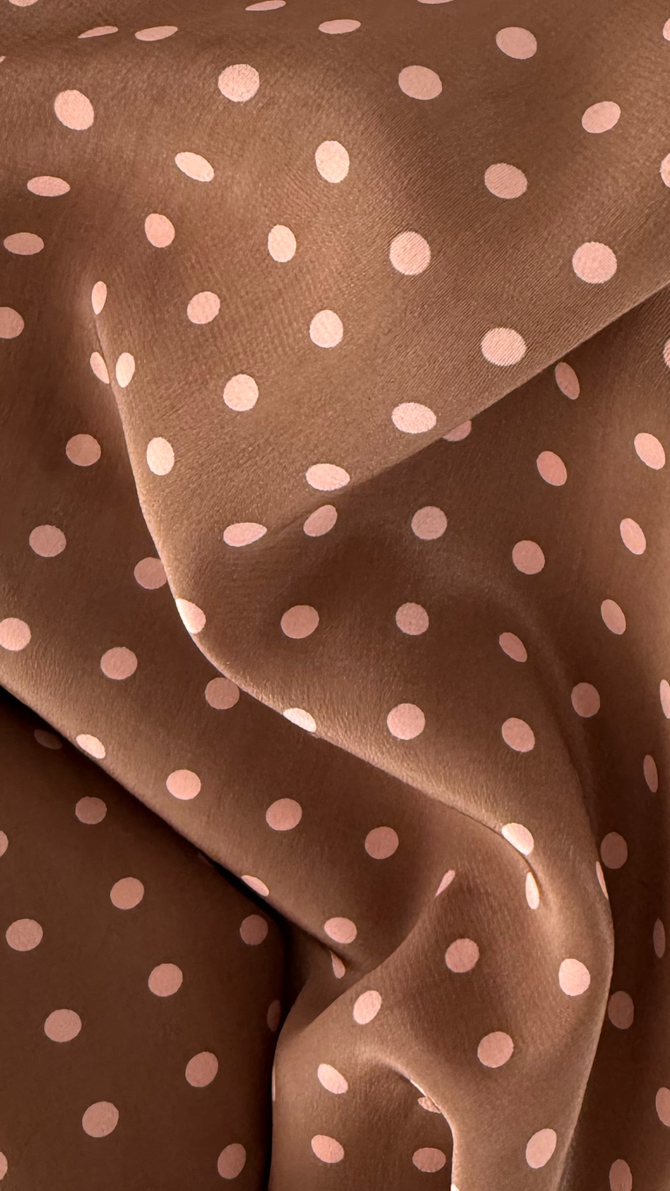 Birkin Dress in Mocha Silk Polka Dot