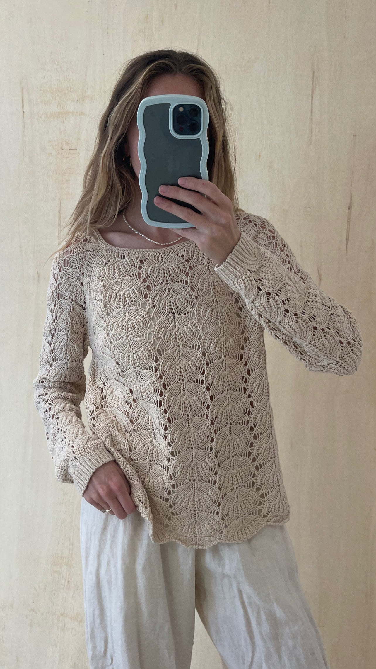 Neutral Crochet Sweater