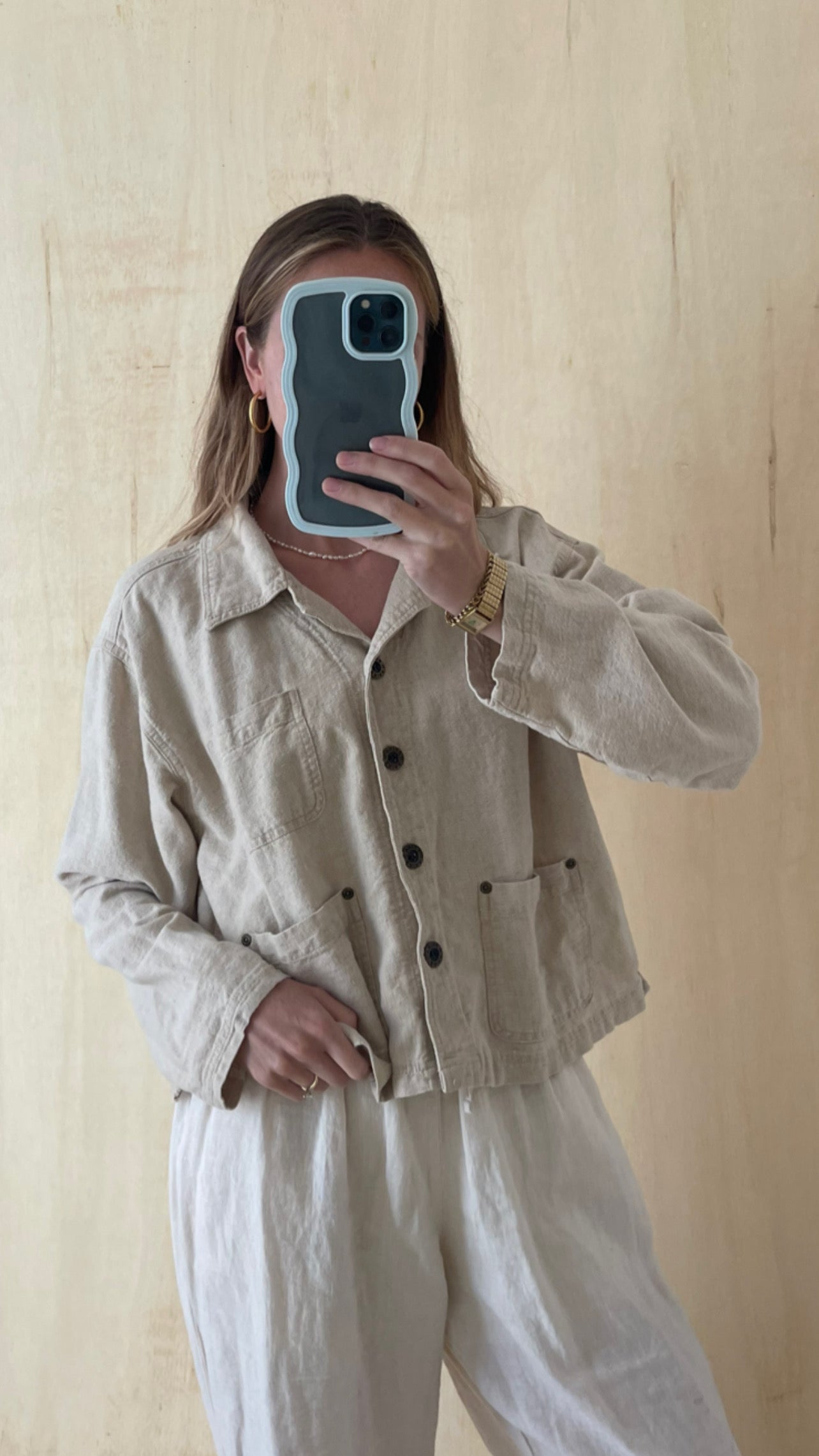 Vintage Cropped Neutral Jacket