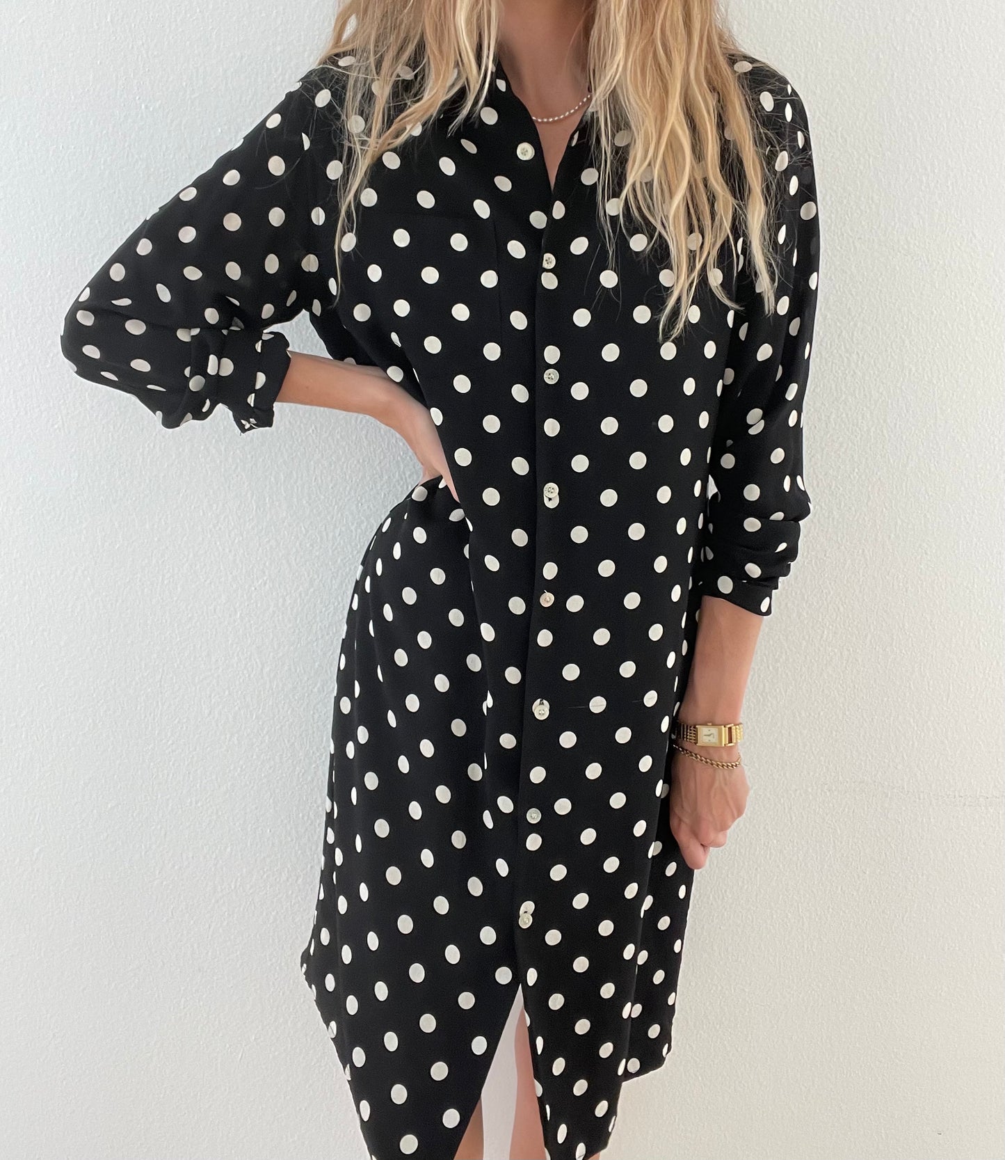 Silk Ralph Lauren Polka Dot Dress