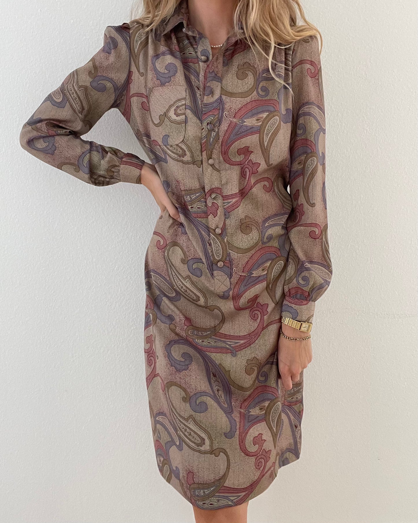 Vintage Paisley Dress