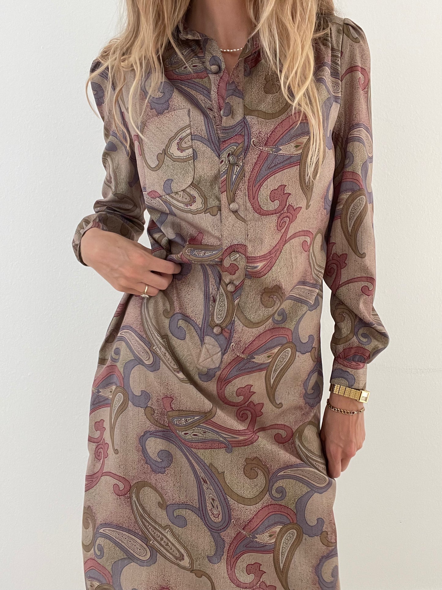 Vintage Paisley Dress