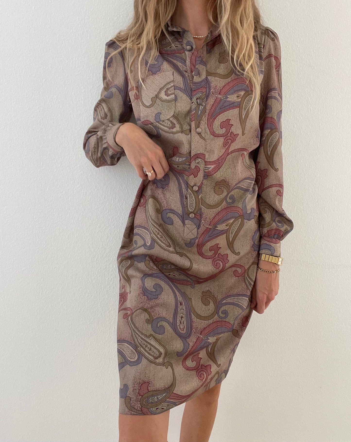 Vintage Paisley Dress