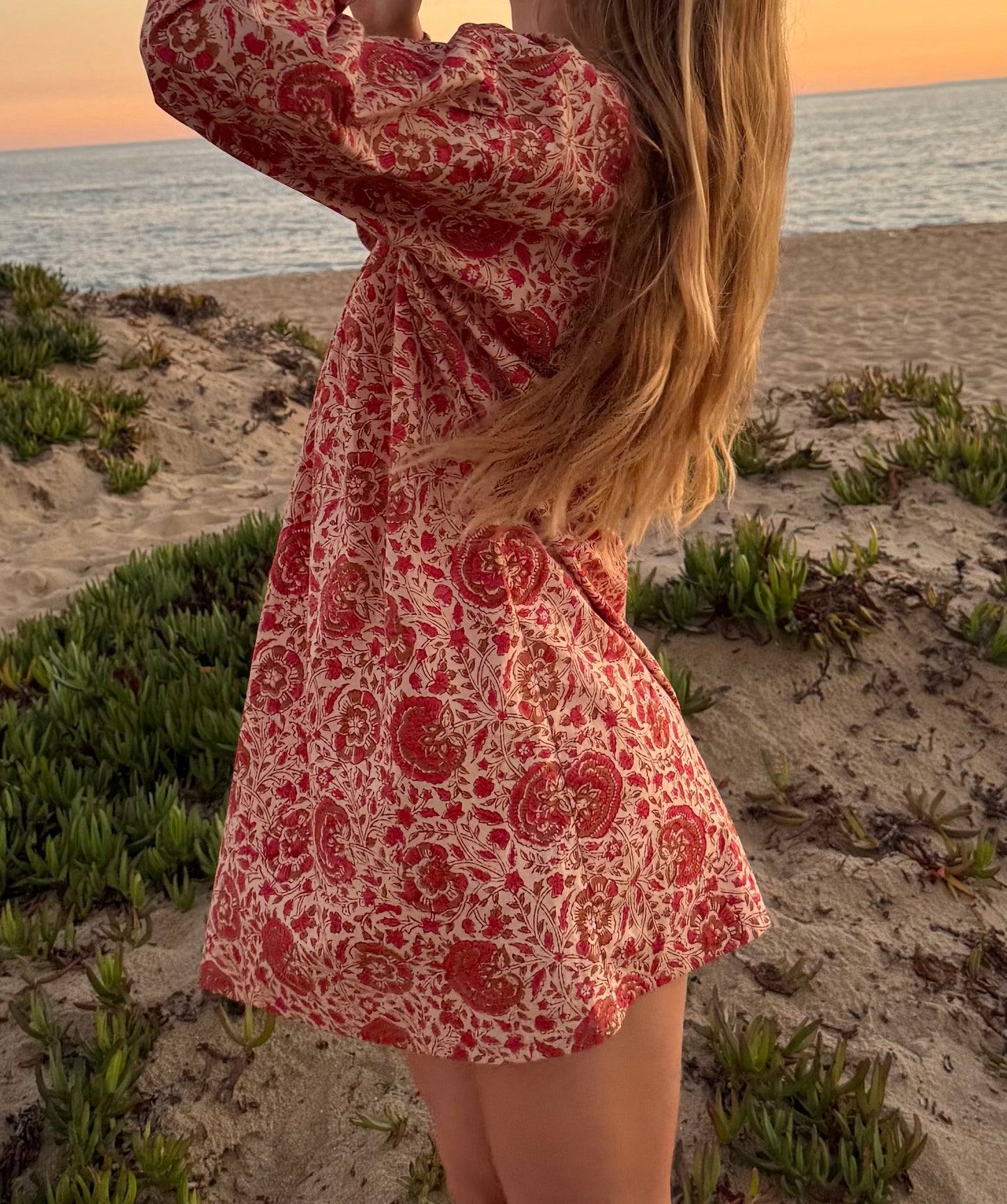 The Marguerite Dress in Fleur Rouge