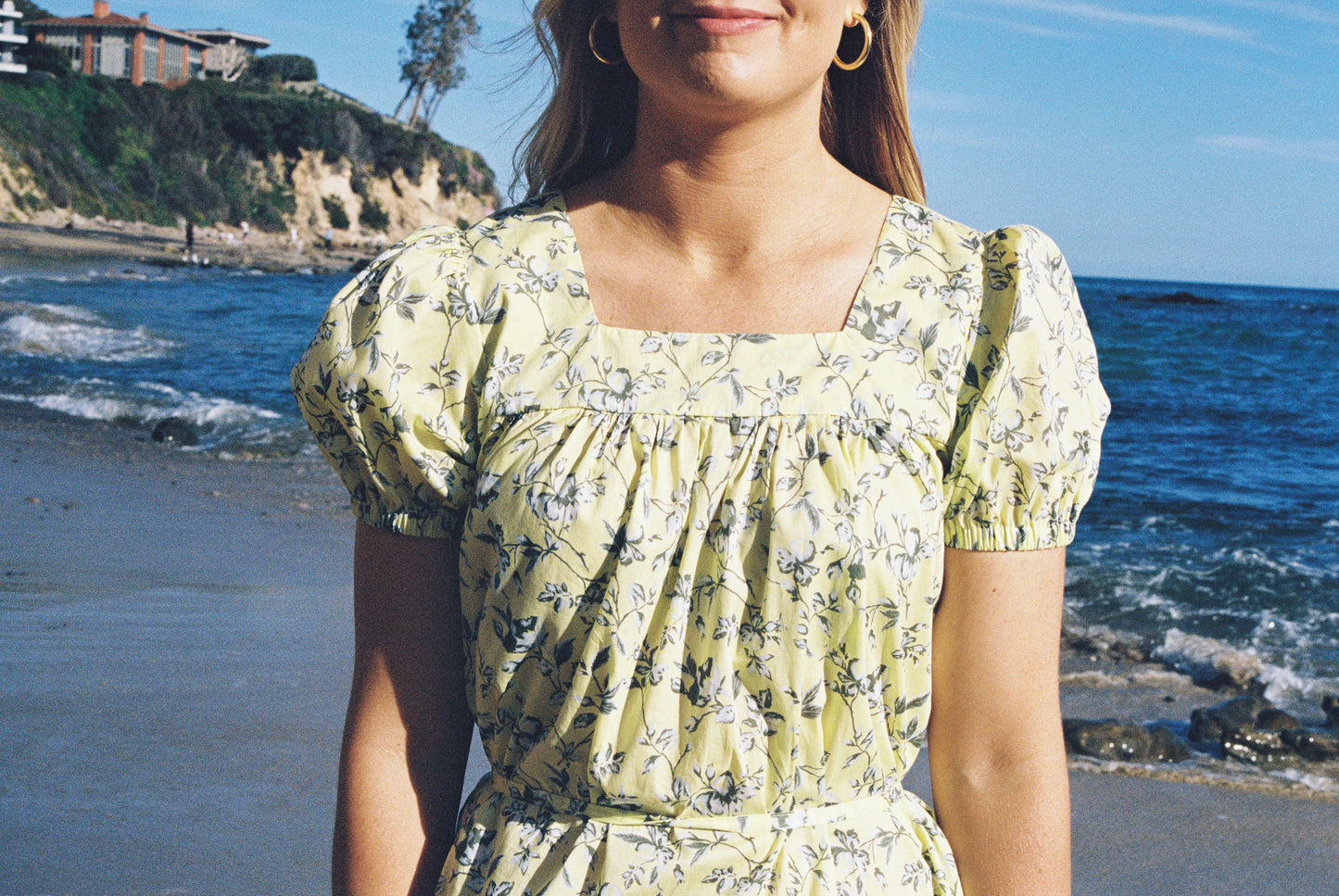 The Marguerite Dress in Yellow Floral