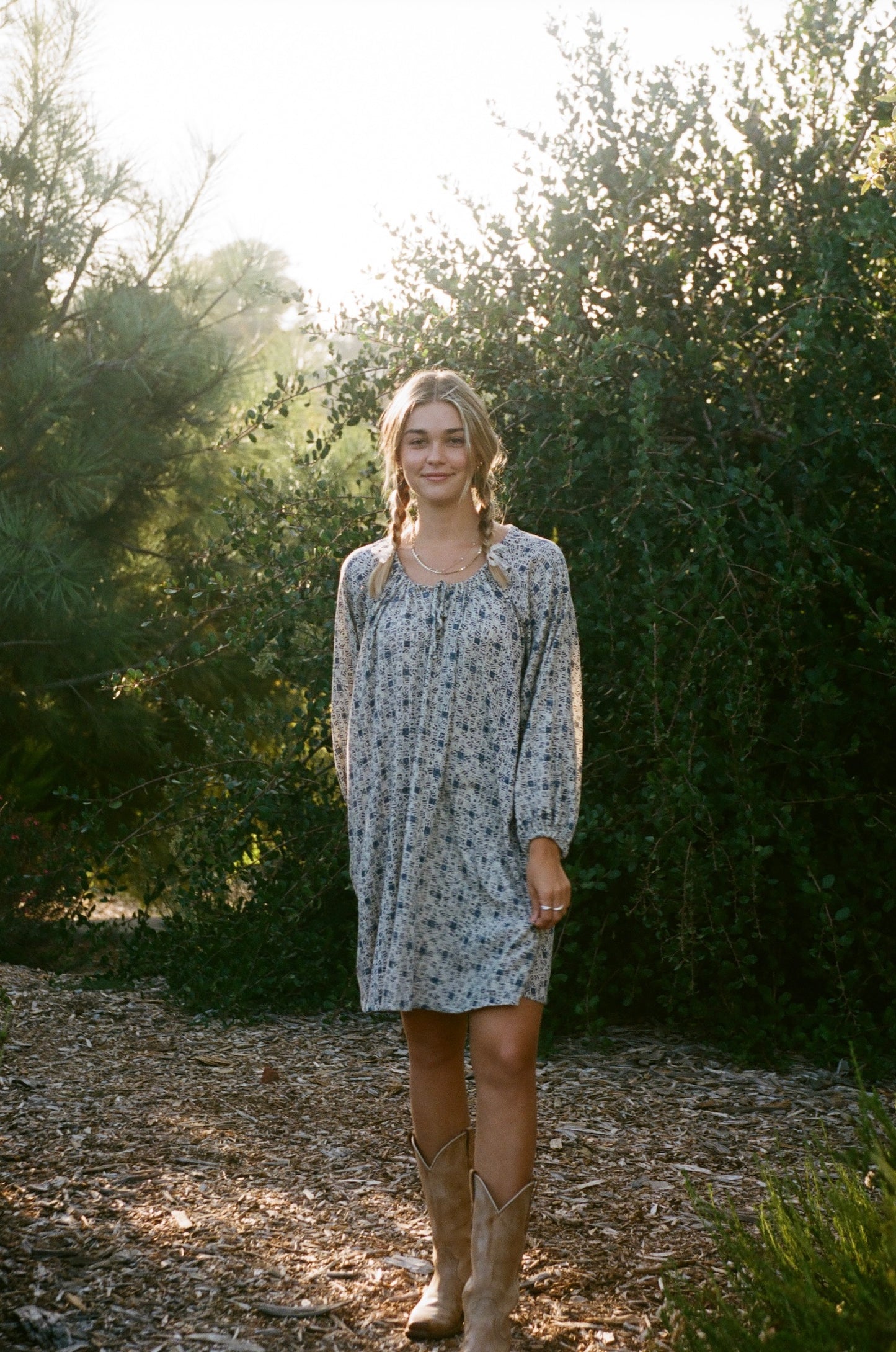 Bardot Dress in Biarritz Blue