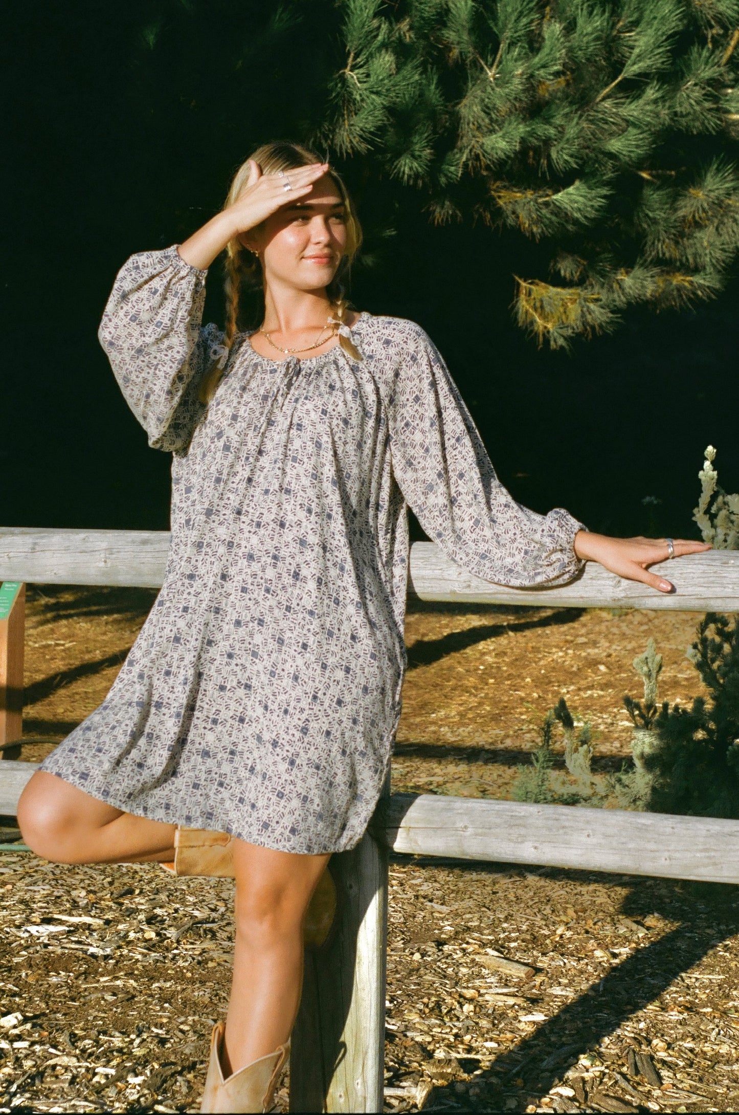 Bardot Dress in Biarritz Blue