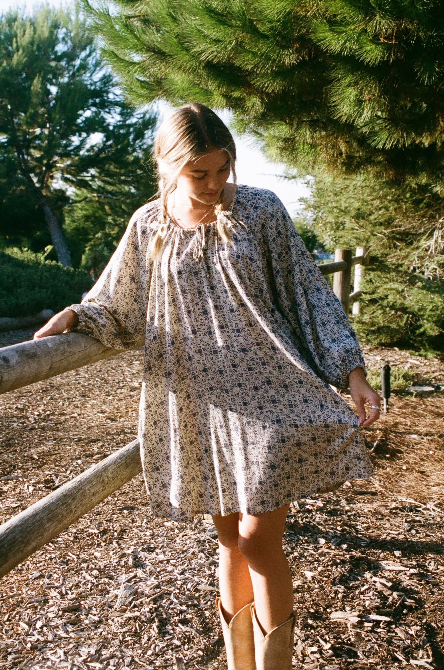 Bardot Dress in Biarritz Blue