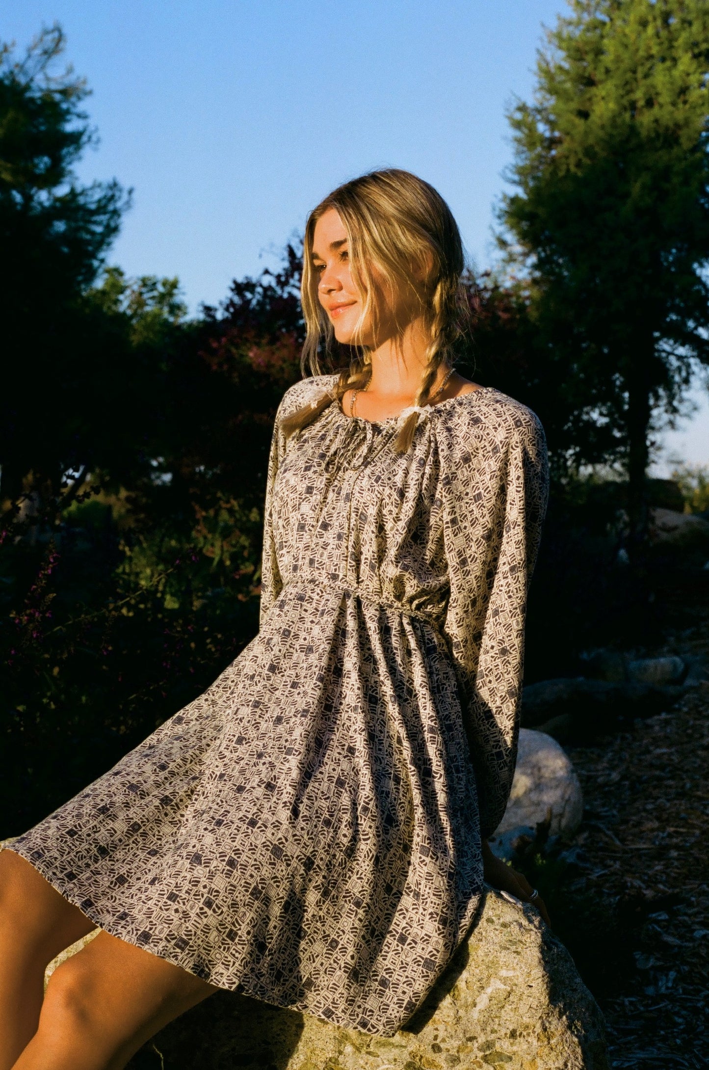 Bardot Dress in Biarritz Blue