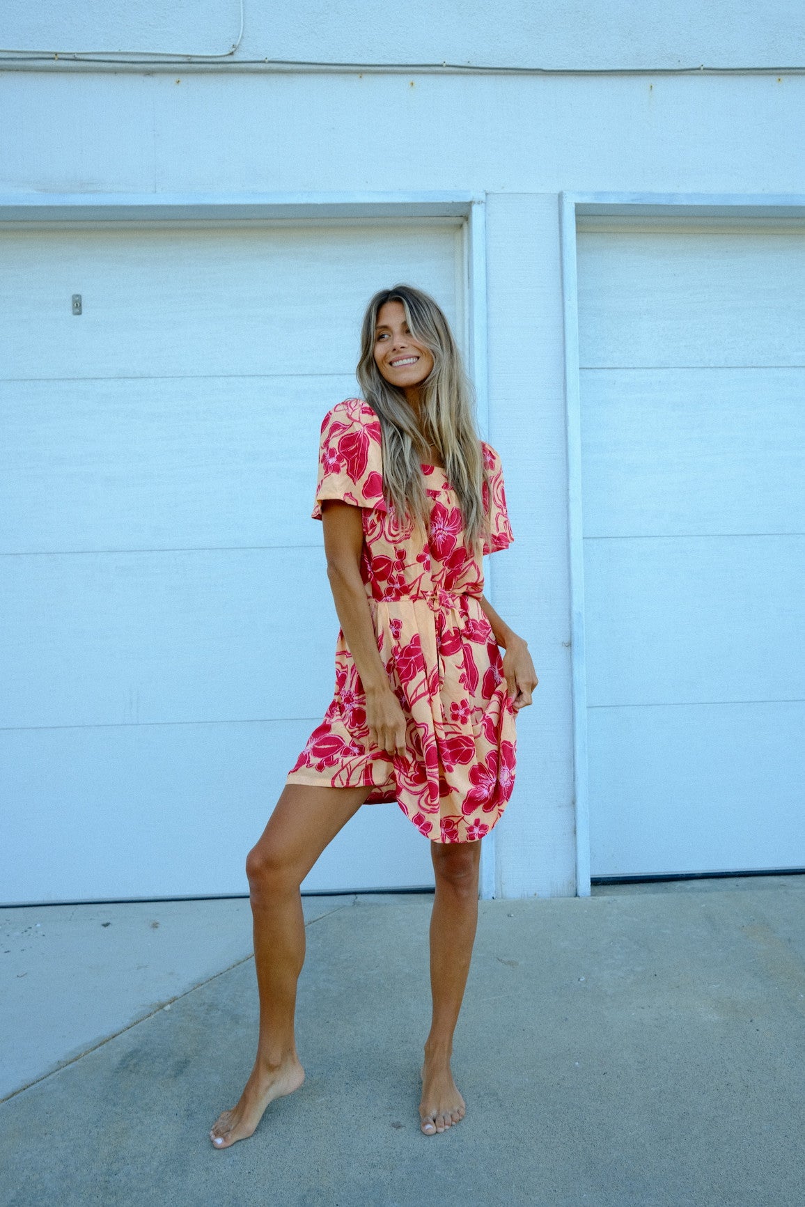 The Marguerite Dress in Pink Floral