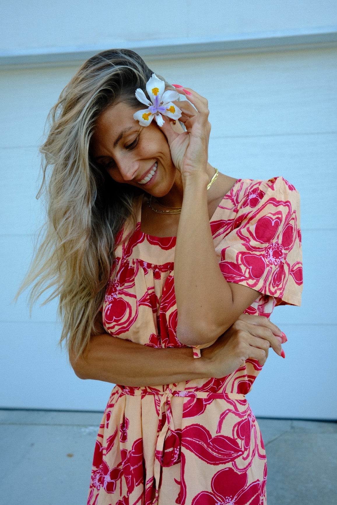 The Marguerite Dress in Pink Floral