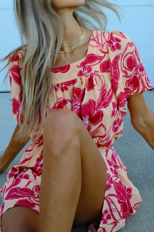 The Marguerite Dress in Pink Floral