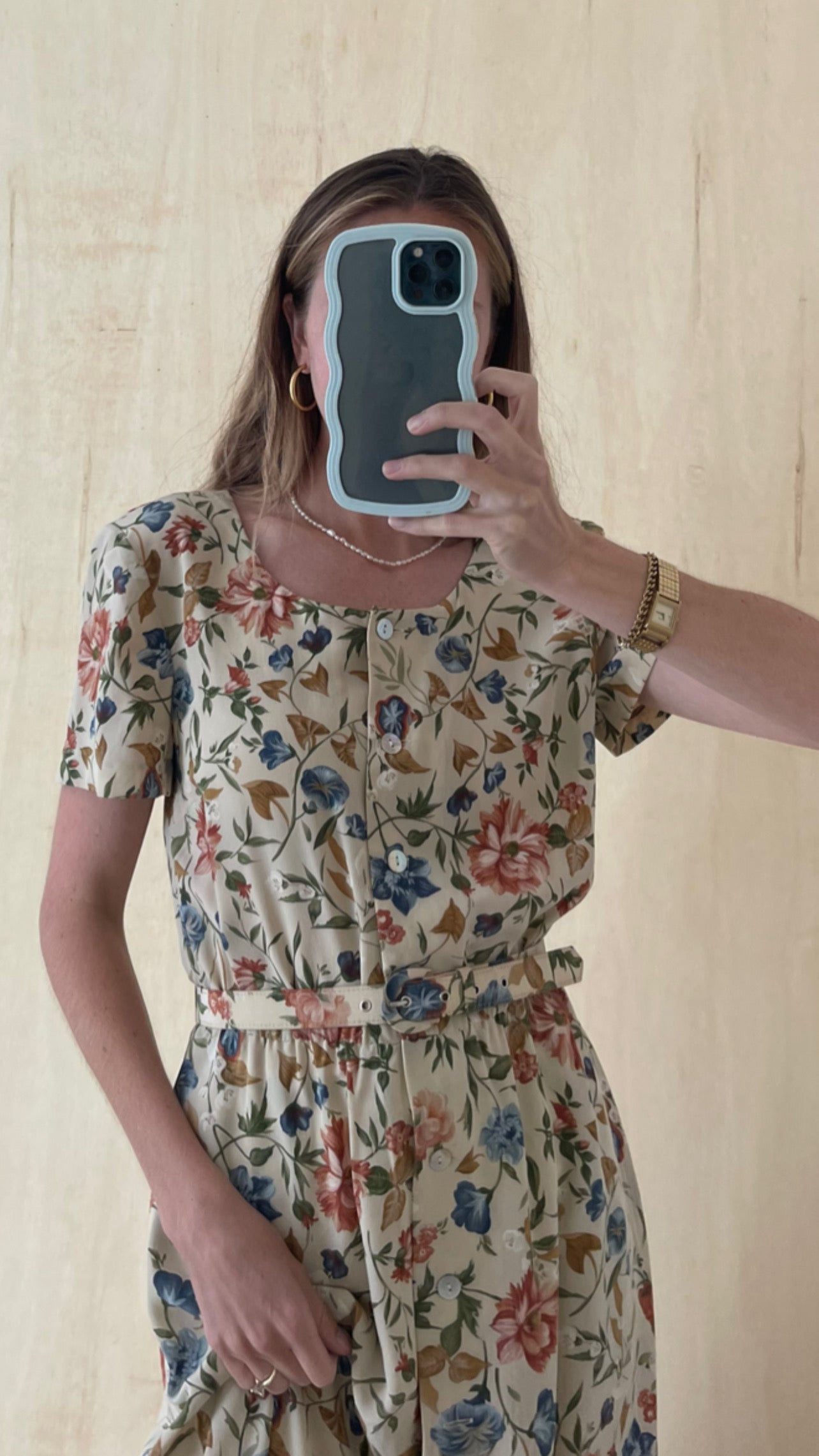 Vintage Fall Floral Dress