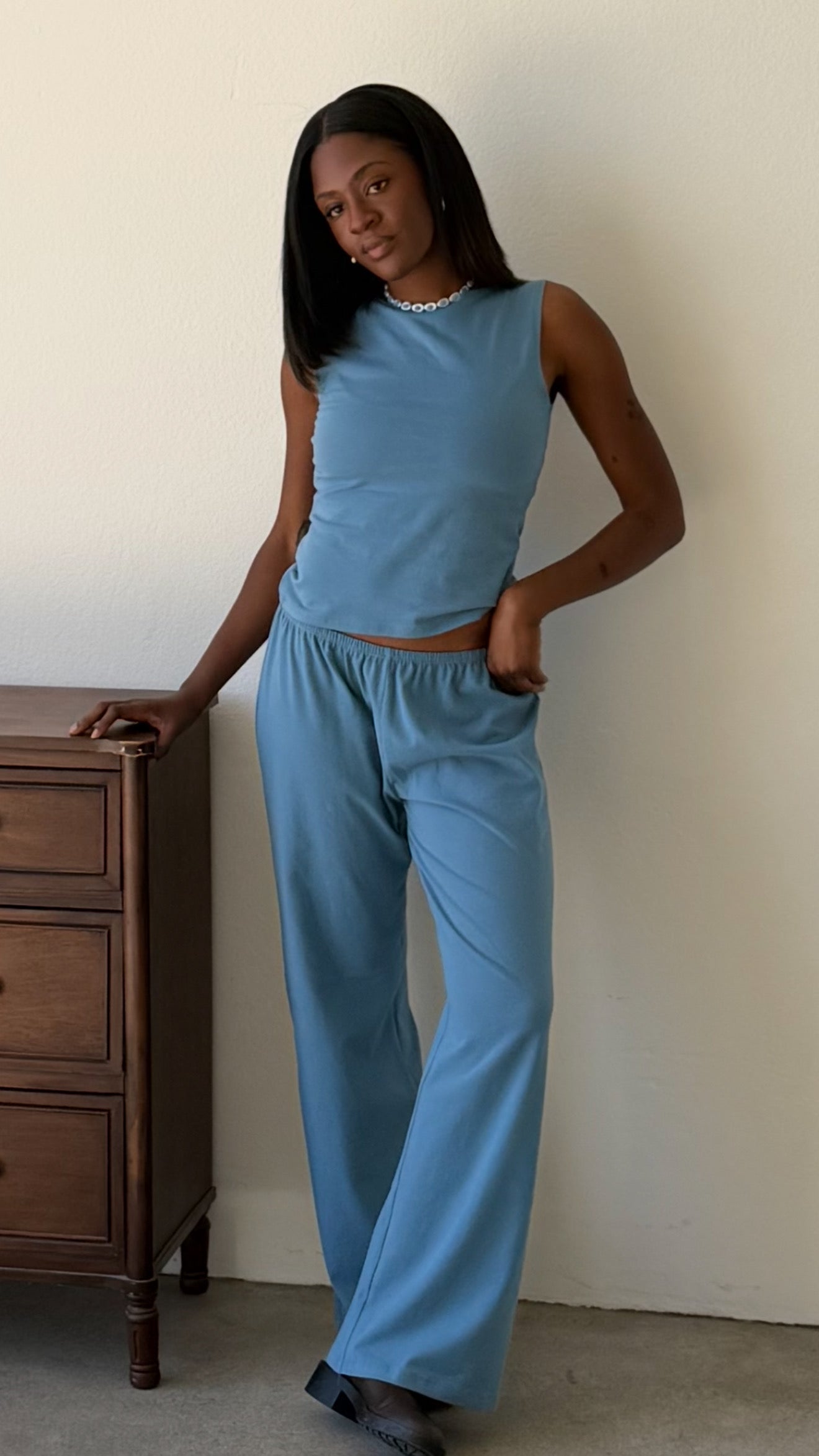 Inés Tank in French Blue (Pre-Order)