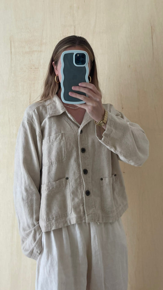 Vintage Cropped Neutral Jacket