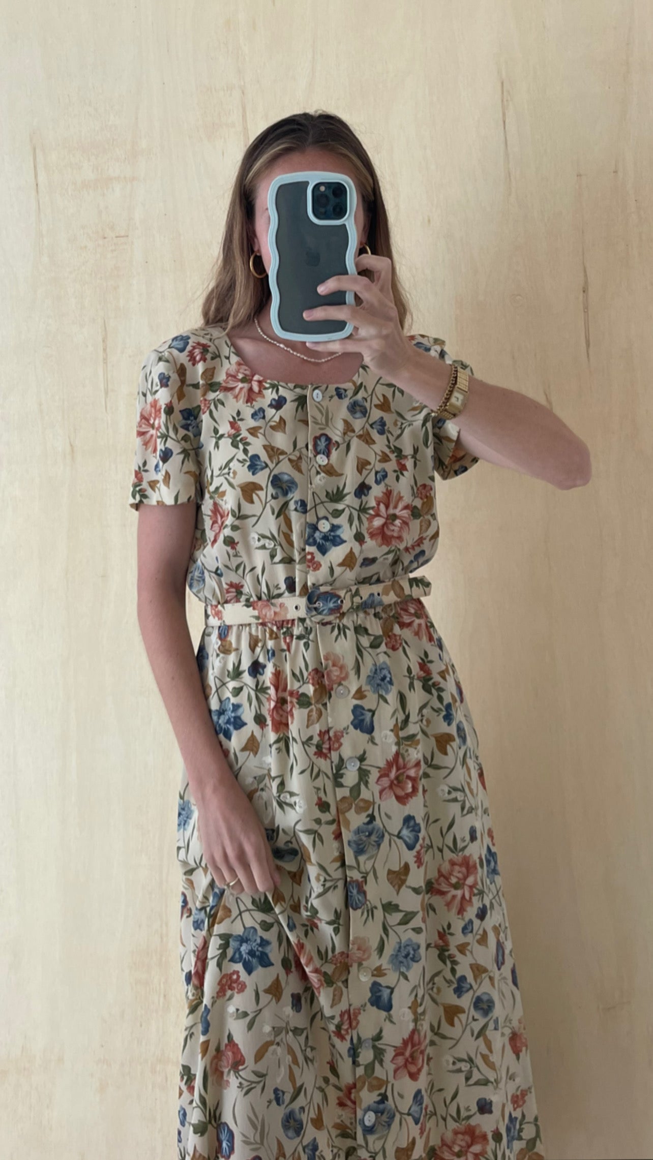 Vintage Fall Floral Dress