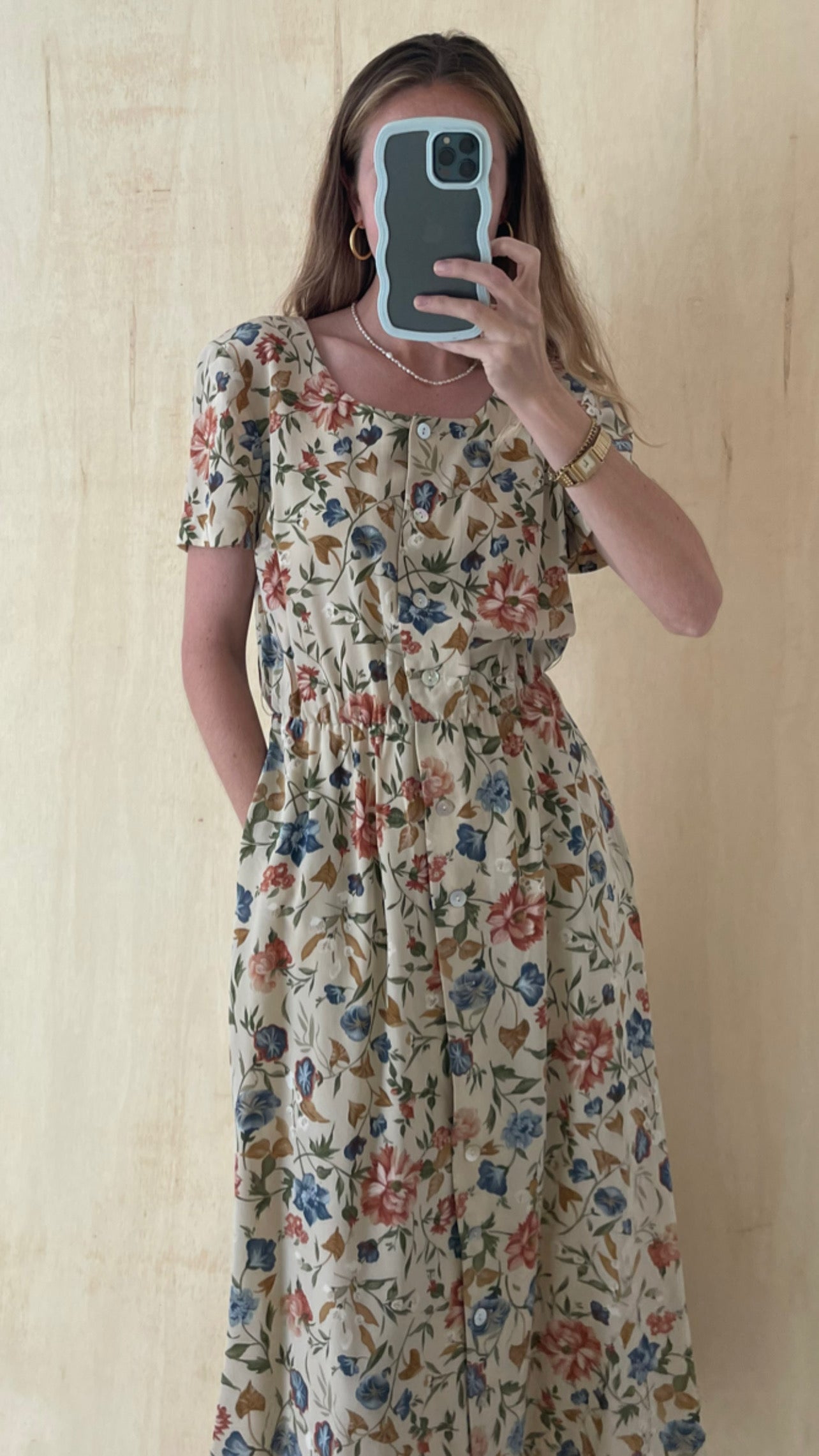 Vintage Fall Floral Dress