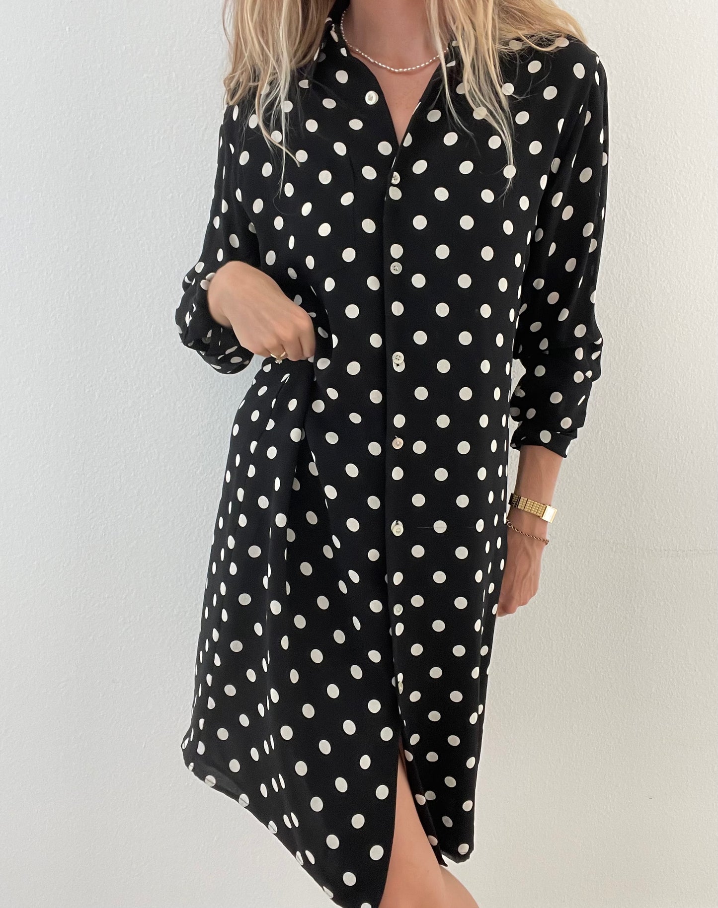 Silk Ralph Lauren Polka Dot Dress