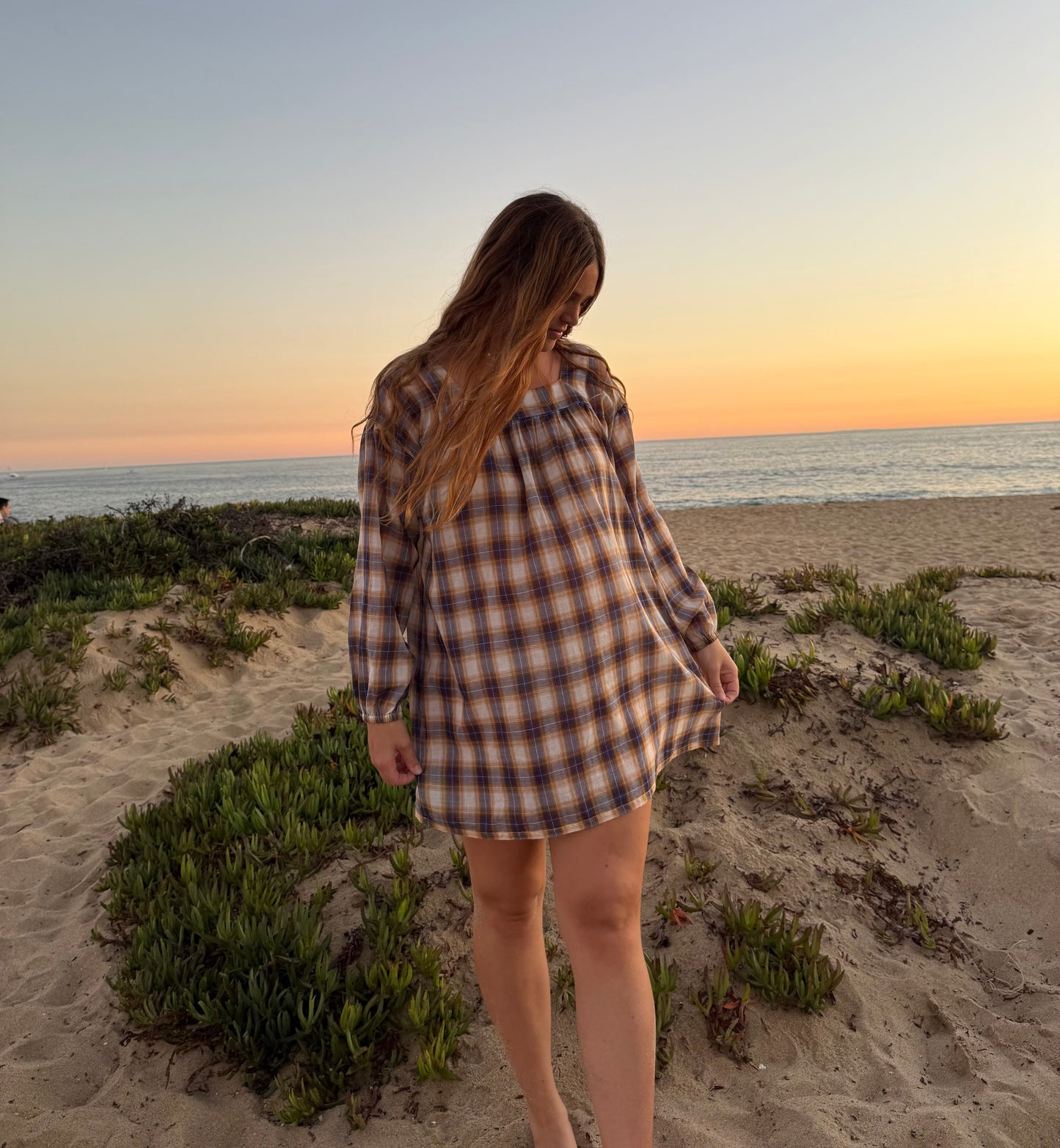 The Marguerite Dress in Cottage Plaid