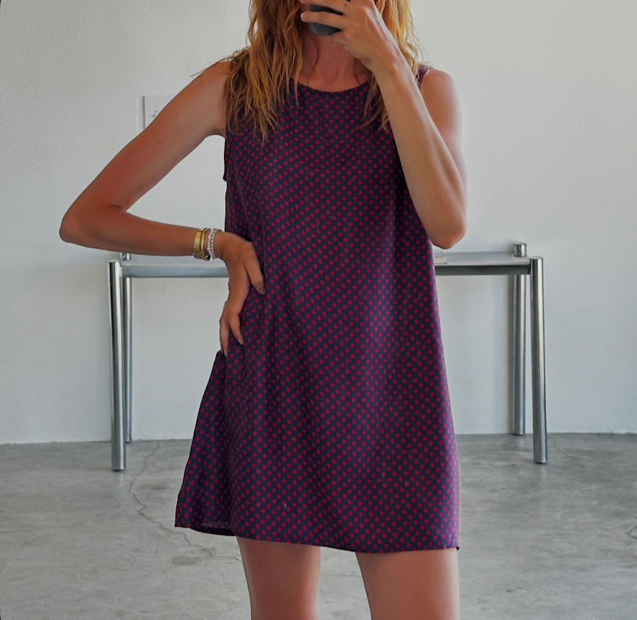 Birkin Dress in Silk Polka Dot