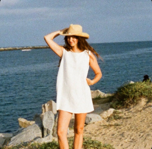 Birkin Dress in White Linen