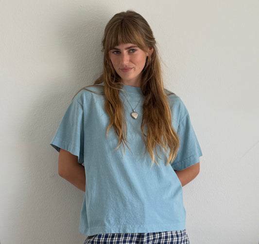 Peace Tee in Bleu