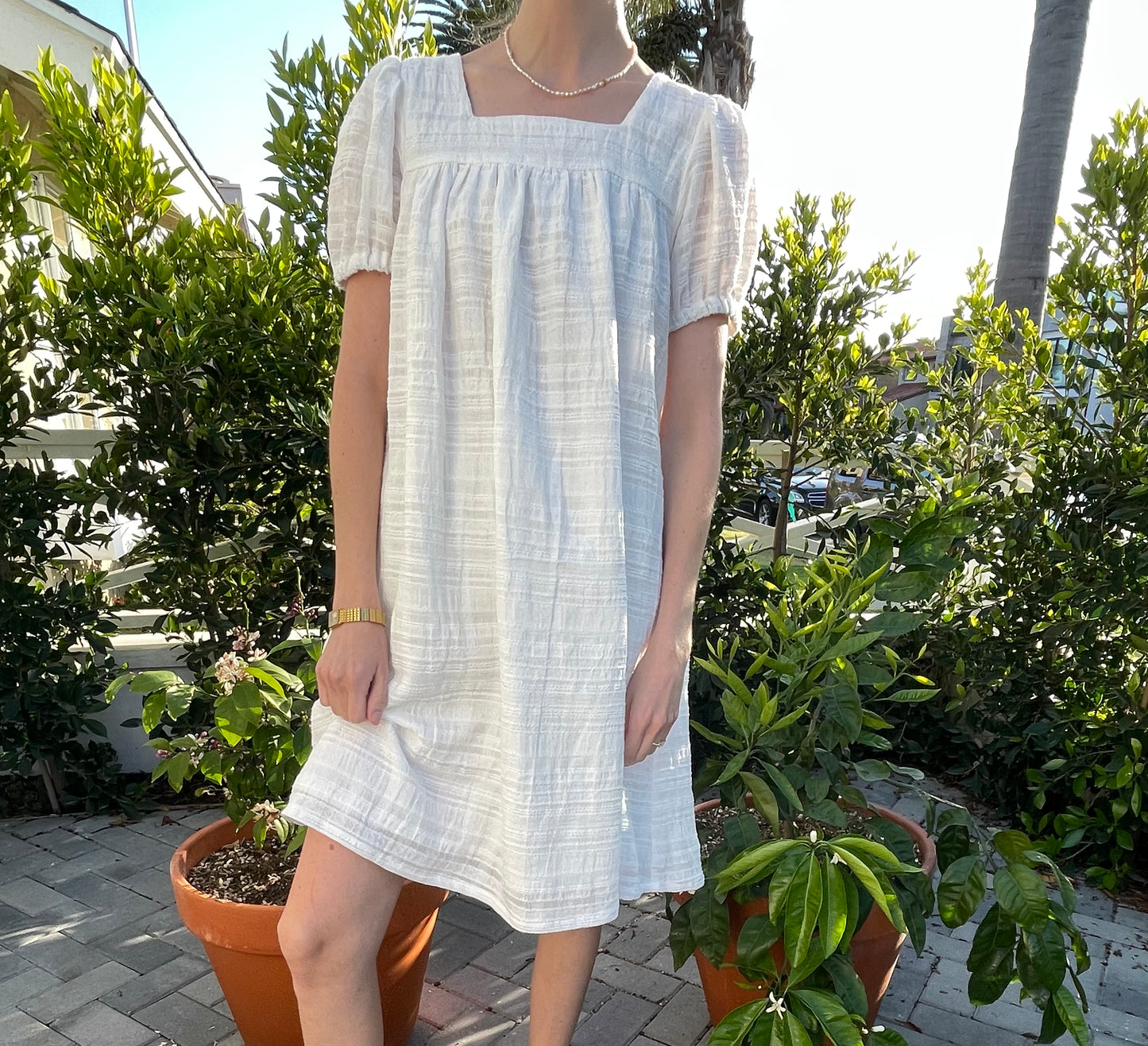 The Marguerite Dress in White