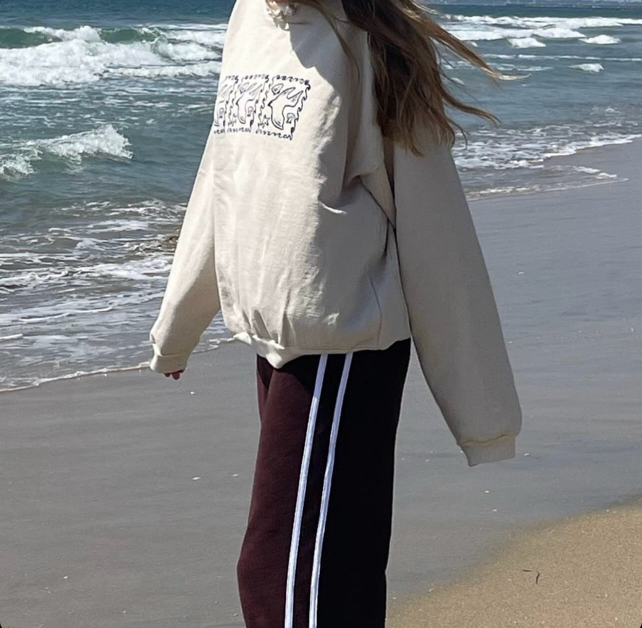 Organic Stripe Pants in Espresso (Pre-Order)