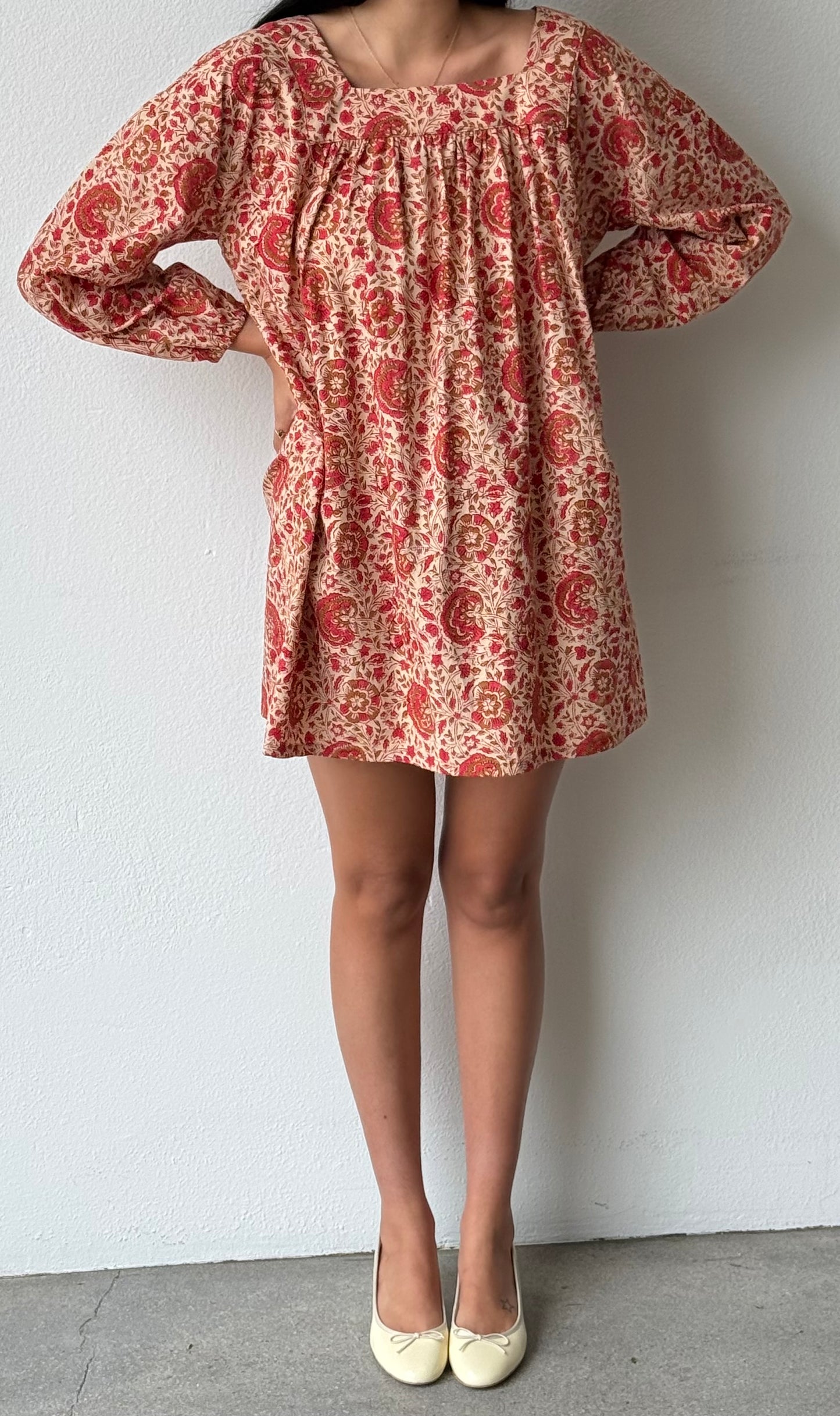 The Marguerite Dress in Fleur Rouge