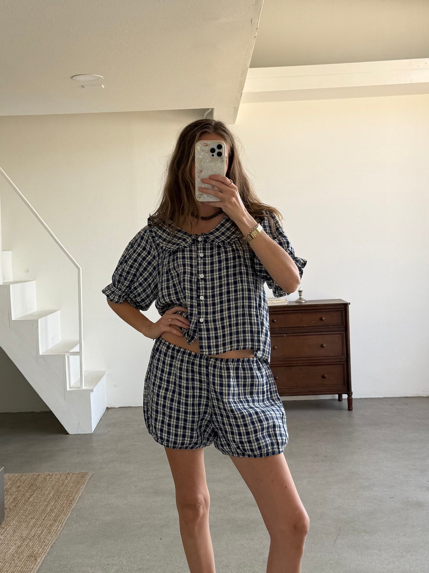 Bloomers in Navy Gingham (Pre-Order)