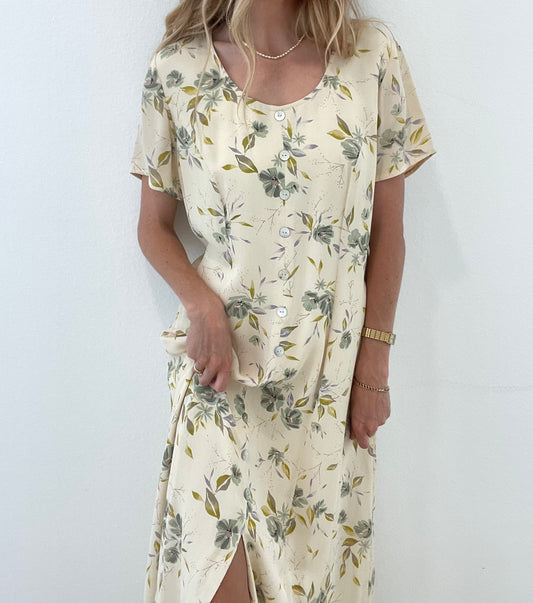 Floral Button Up Maxi Dress