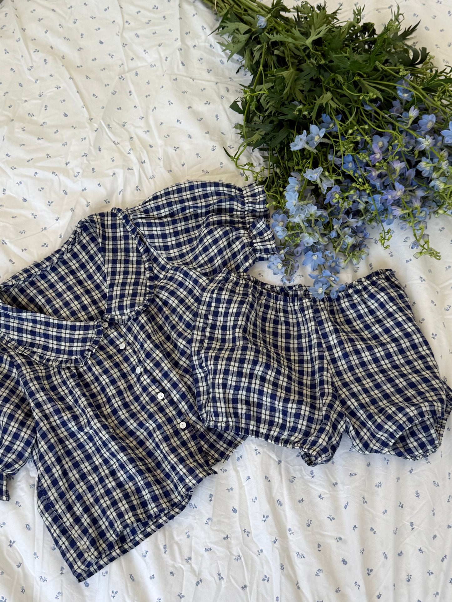 Bloomers in Navy Gingham (Pre-Order)